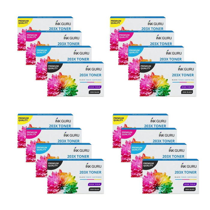 HP Colour LaserJet Pro M254nw Toner - Pack of 16 4 Packs Value Multipack. High Capacity Compatible Toner Cartridges (203X)
