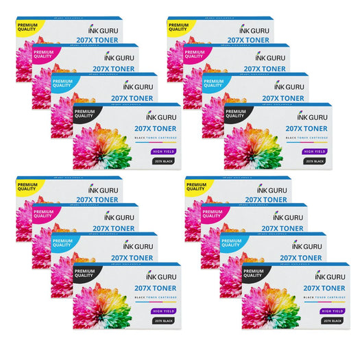 HP 207X Toner - Pack of 16 4 Packs Value Multipack. High Capacity Compatible Toner Cartridges (207X)