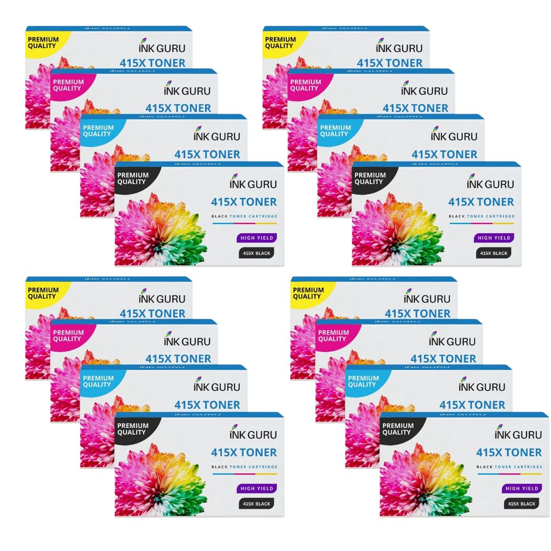 HP Colour LaserJet Enterprise M454 Toner - Pack of 16 4 Packs Value Multipack. High Capacity Compatible Toner Cartridges (415X)