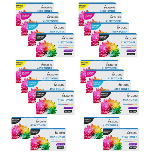 HP Colour LaserJet Enterprise M480f Toner - Pack of 20 4 Packs 4 Black Value Multipack. High Capacity Compatible Toner Cartridges (415X)
