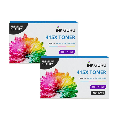 HP Colour LaserJet Enterprise M454 Black Toner - 2 Black Value Pack. High Capacity Compatible Toner Cartridges (415X)