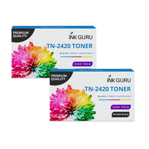 Brother TN-2420 Black Toner - 2 Black Value Pack. High Capacity Compatible Toner Cartridges (TN-2420)