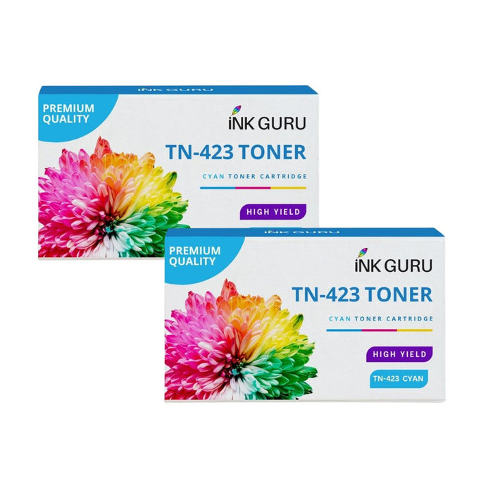 Brother MFC L8690CDW Cyan Toner - 2 Cyan Value Pack. High Capacity Compatible Toner Cartridges (TN-423)