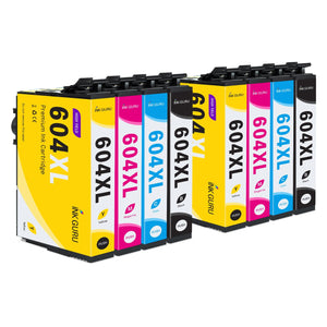 604XL - Ink Guru - 8 Pack - Epson High Capacity 604XL Compatible Ink Cartridge