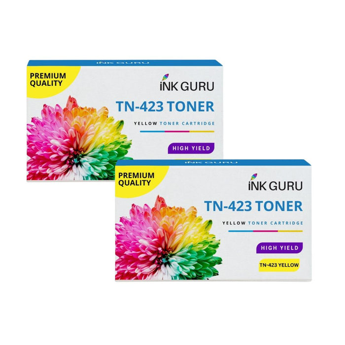 Brother MFC L8610CDW Yellow Toner - 2 Yellow Value Pack. High Capacity Compatible Toner Cartridges (TN-423)