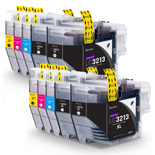 Compatible Brother 2 Black + 2 Sets of 4 Multicolor LC3211/LC3213 Ink Cartridges