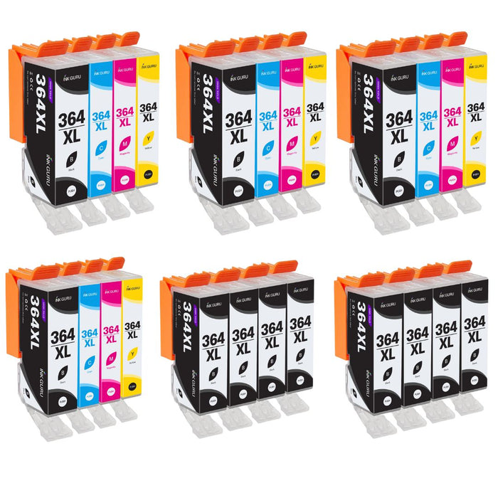 HP Photosmart 7520 Ink - Pack of 24 4 Packs 8 Large Black Value Multipack. High Capacity Compatible Ink Cartridges