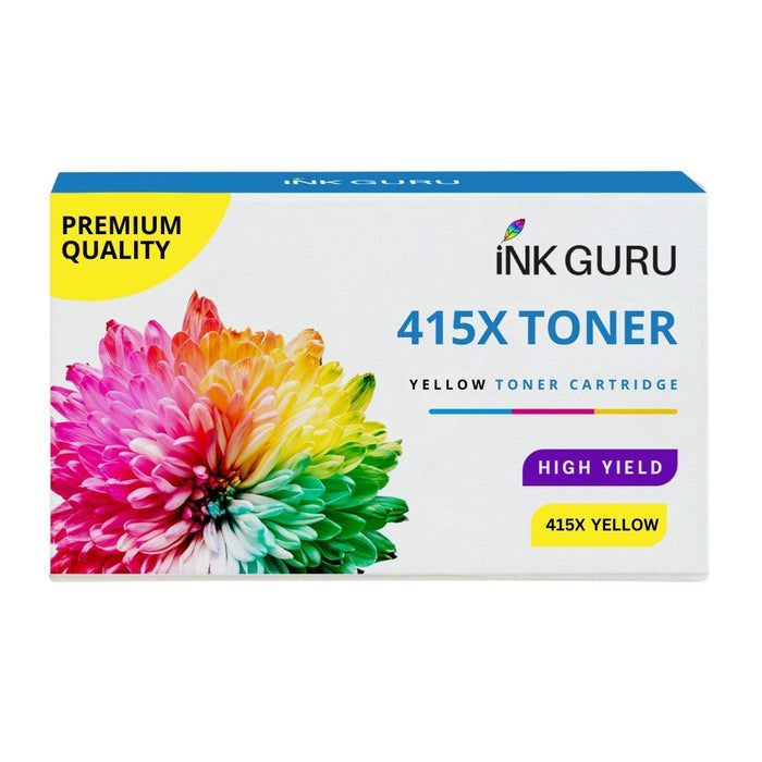 HP Colour LaserJet Pro M454 Yellow Toner. High Capacity 415X Compatible Toner Cartridge