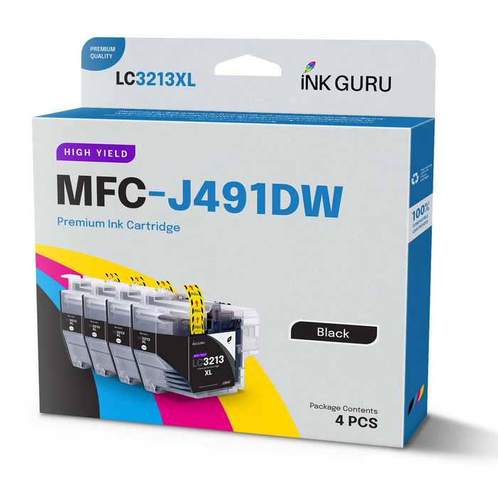 Compatible Brother Black MFC-J491DW Ink Cartridge (LC3211/LC3213)