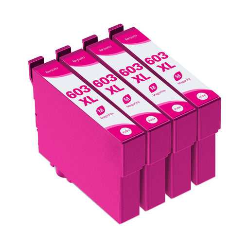 Epson WF-2810DWF Magenta Ink - 4 Magenta Value Pack. High Capacity Compatible Ink Cartridges (603XL)