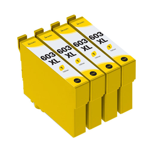 Epson WF-2830DWF Yellow Ink - 4 Yellow Value Pack. High Capacity Compatible Ink Cartridges (603XL)