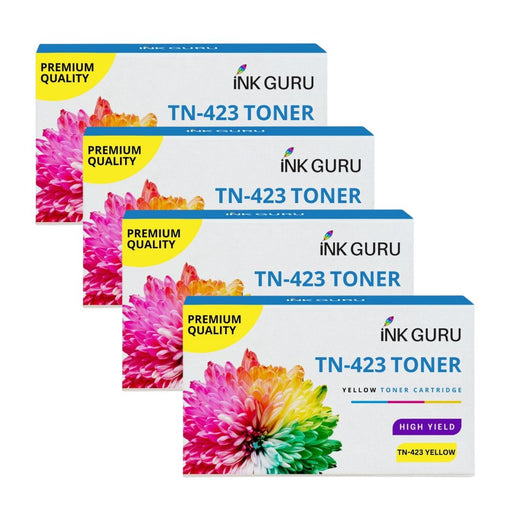 Brother MFC L8900CDW Yellow Toner - 4 Yellow Value Pack. High Capacity Compatible Toner Cartridges (415X)