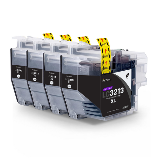 Compatible Brother 1 Set of 4 Black LC3211/LC3213 Ink Cartridges