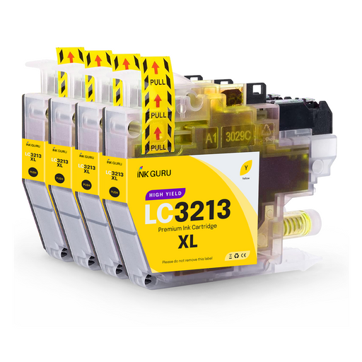 Compatible Brother 1 Set of 4 Yellow LC3211/LC3213 Ink Cartridges