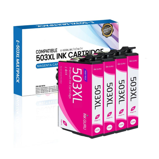 Epson WorkForce WF-2965DWF Magenta Ink - 4 Magenta Value Pack. High Capacity Compatible Ink Cartridges (503XL)