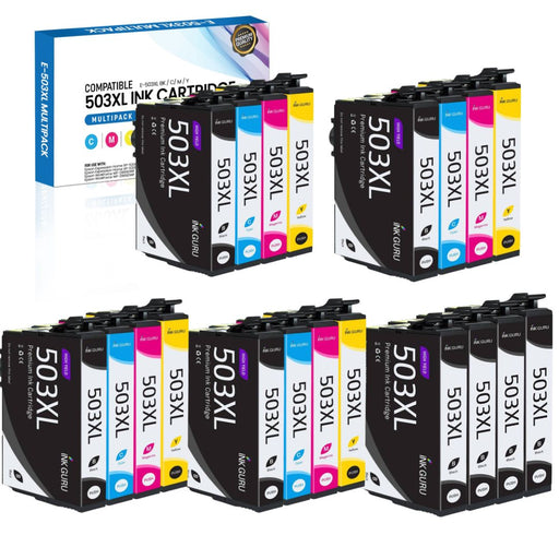 Epson WorkForce WF-2965DWF Ink - Pack of 20 4 Packs 4 Black Value Multipack. High Capacity Compatible Ink Cartridges (503XL)