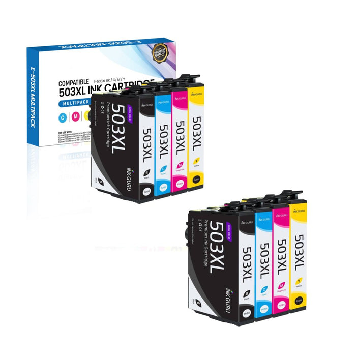 Epson 503XL Ink - Pack of 8 Value Multipack. High Capacity Compatible Ink Cartridges (503XL)
