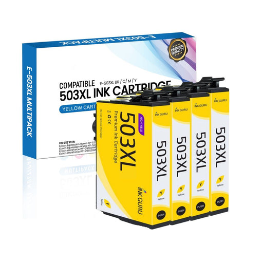 Epson WorkForce WF-2965DWF Yellow Ink - 4 Yellow Value Pack. High Capacity Compatible Ink Cartridges (503XL)