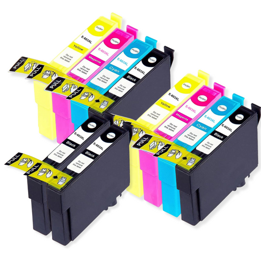 Compatible Epson WF-2840DWF Ink Cartridges Pack of 10 - 2 Set & 2 Black