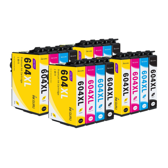 Epson WorkForce WF-2930 Ink - Pack of 16 4 Pack Value Multipack. High Capacity 604XL Compatible Ink Cartridges