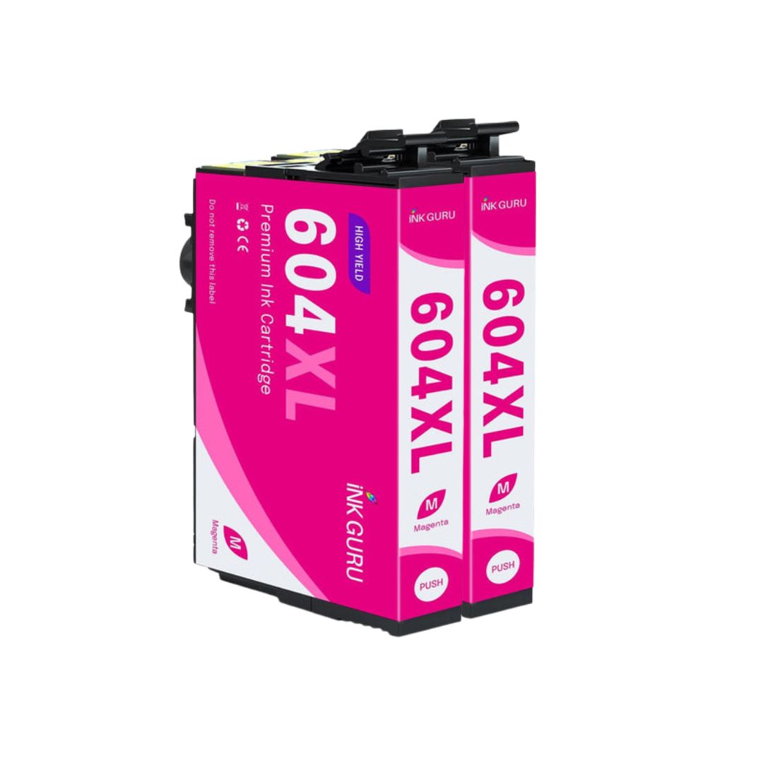 Epson 604XL Magenta Ink - Pack of 2 Magenta Value Multipack, High Capacity 604XL Compatible Ink Cartridges