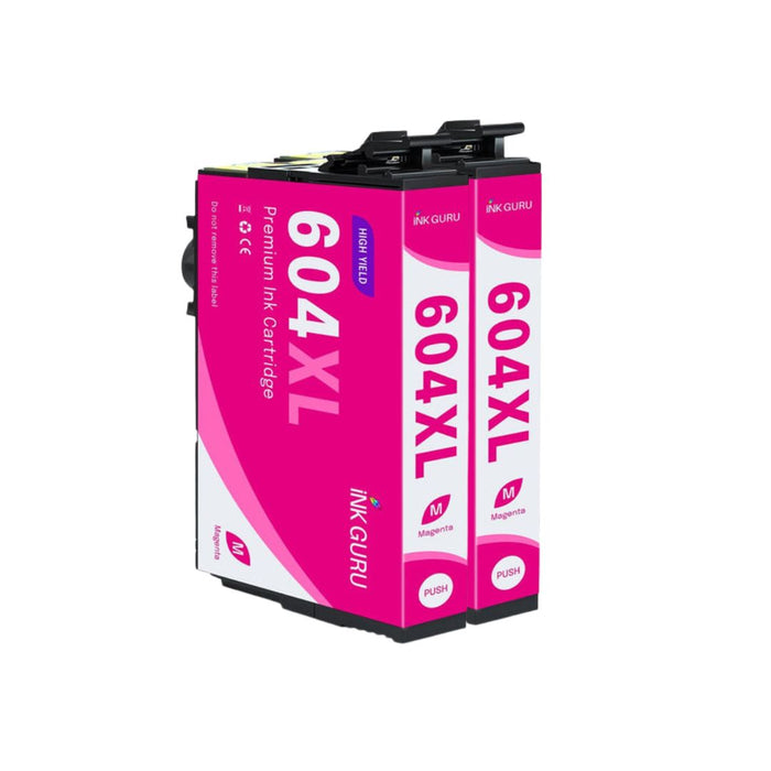 Epson 604XL Magenta Ink - Pack of 2 Magenta Value Multipack, High Capacity 604XL Compatible Ink Cartridges
