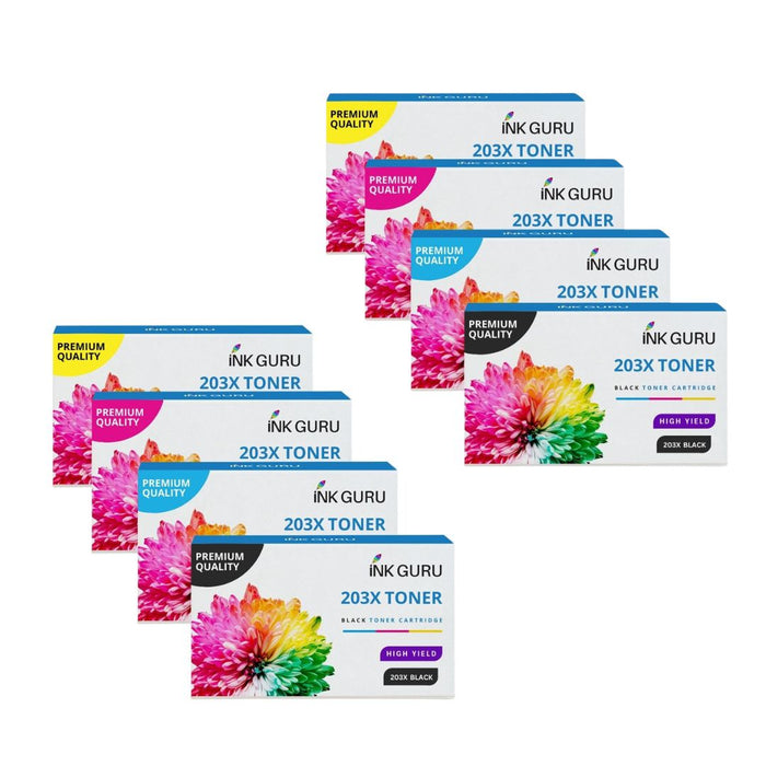 HP Colour LaserJet Pro M254nw Toner - Pack of 8 Value Multipack. High Capacity Compatible Toner Cartridges (203X)