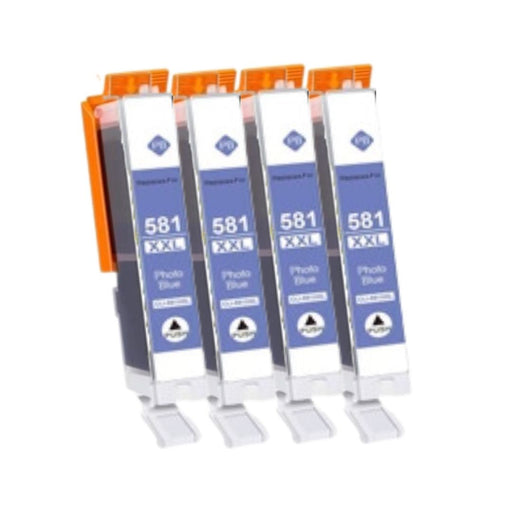 Canon TS6151 Photo Blue Ink - Pack of 4 Value Pack High Capacity C CLI-581XXL Compatible Ink Cartridges