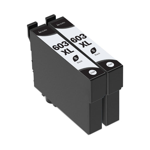 Epson WF-2830DWF Black Ink - 2  Black Value Pack. High Capacity Compatible Ink Cartridges (603XL)