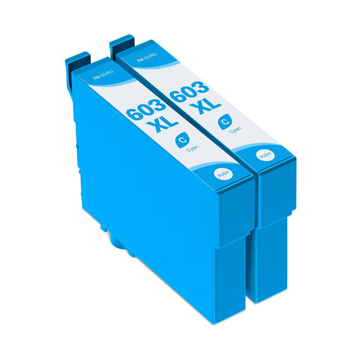 Epson WF-2810DWF Cyan Ink - 2 Cyan Value Pack. High Capacity Compatible Ink Cartridges (603XL)