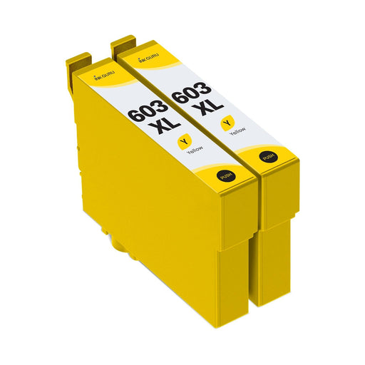 Epson WF-2830DWF Yellow Ink - 2 Yellow Value Pack. High Capacity Compatible Ink Cartridges (603XL)