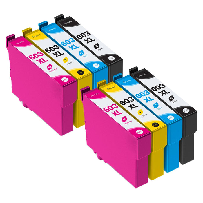 Epson WF-2820DWF Ink - Pack of 8 Value Pack, High Capacity 603XL Compatible Ink Cartridges