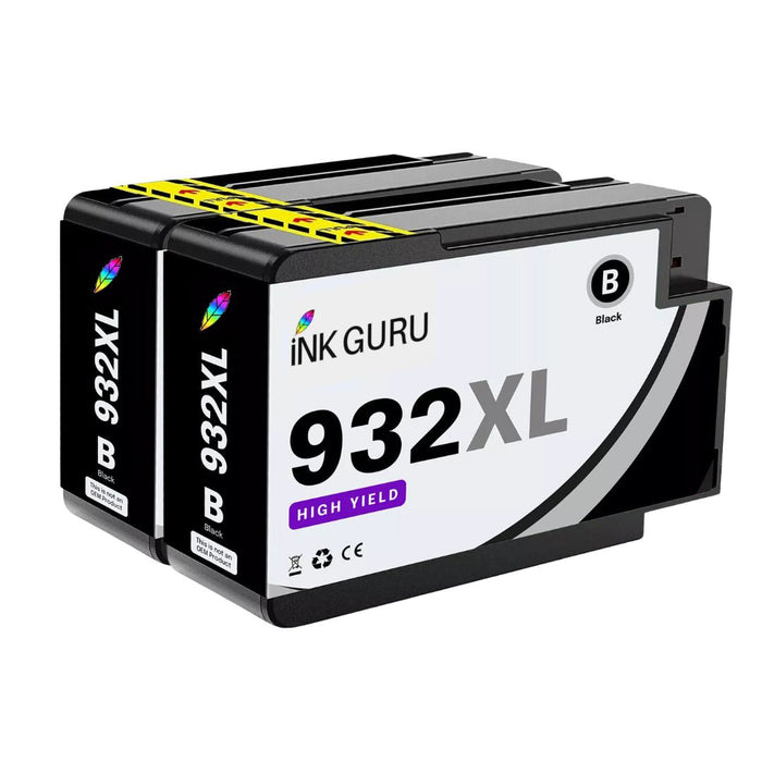 HP OfficeJet 7612 Black Ink - 2 Black Value Pack. High Capacity Compatible Ink Cartridges (932XL/933XL)