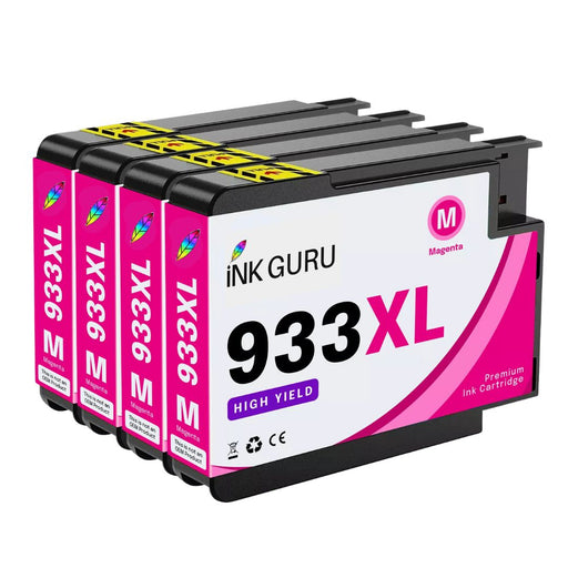HP 932XL/933XL Magenta Ink - 4 Magenta Value Pack. High Capacity Compatible Ink Cartridges (932XL/933XL)