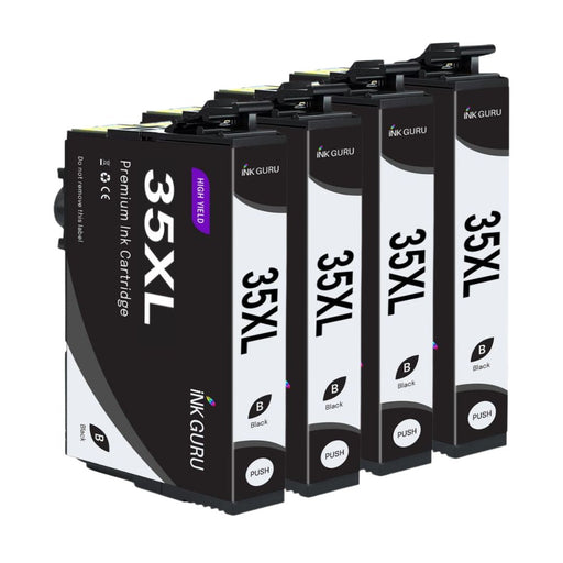 Compatible Epson 35XL Black T3591 Ink Cartridges Pack of 4