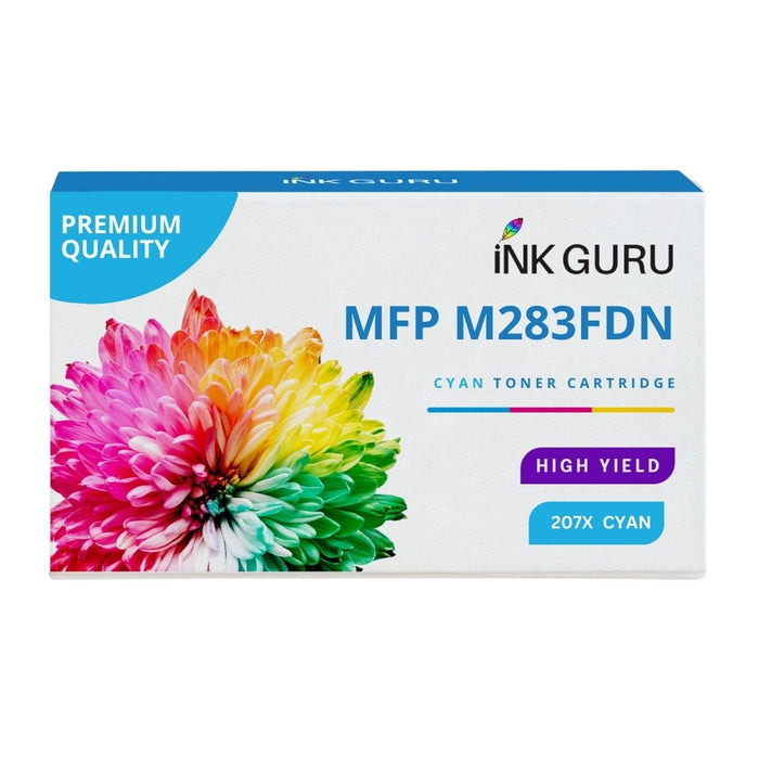 HP Colour LaserJet Pro MFP M283fdn Cyan Toner. High Capacity 207X Compatible Toner Cartridge