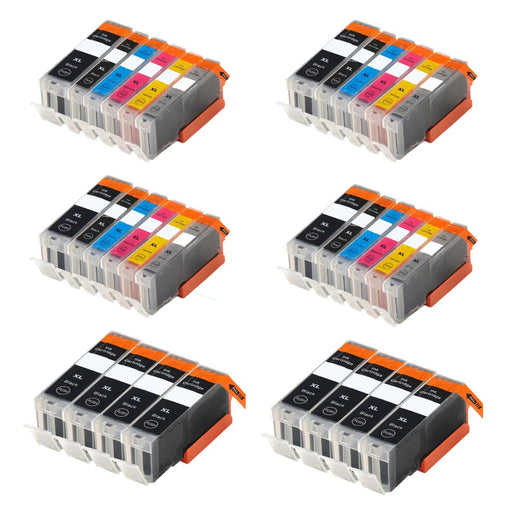 Canon PIXMA TS5051 Ink - Pack of 32 4 Sets of 6 8 Large Black Value Multipack. High Capacity Compatible Ink Cartridges (PGI-570/CLI-571)