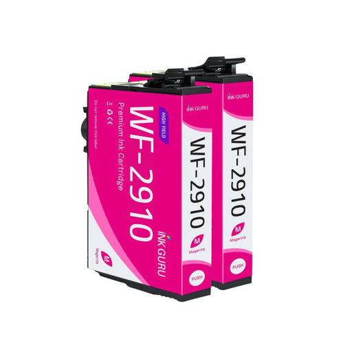 WF-2910DWF Magenta - Ink Guru - 2 Pack - Epson High Capacity WF-2910DWF 604XL Compatible Ink Cartridges
