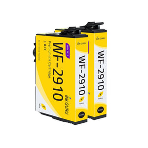 WF-2910DWF Yellow Ink - 2 pack of WF-2910DWF Ink - Compatible with Epson WF-2910DWF Printers