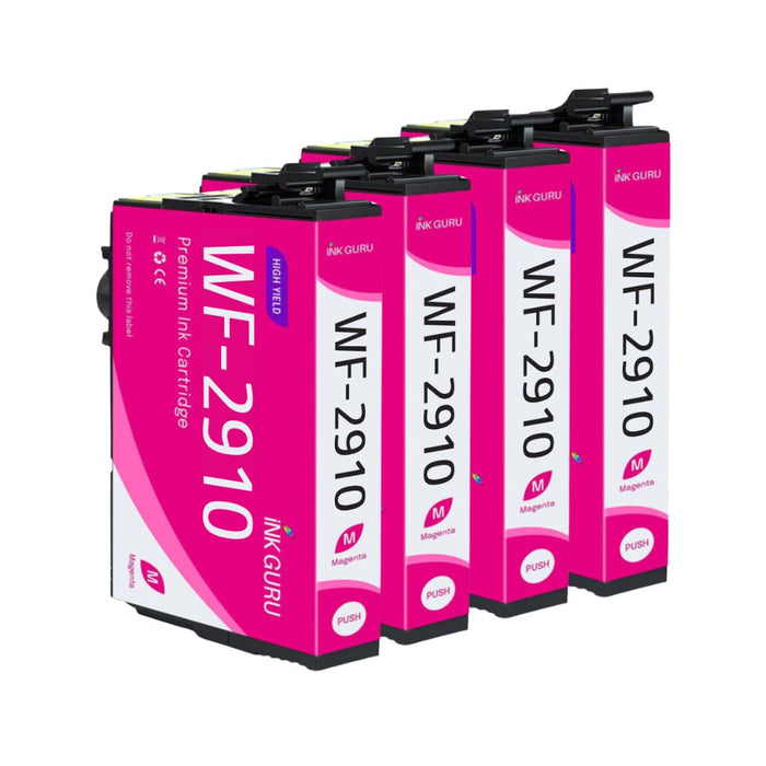 WF-2910DWF Magenta - Ink Guru - 4 Pack - Epson High Capacity WF-2910DWF 604XL Compatible Ink Cartridges