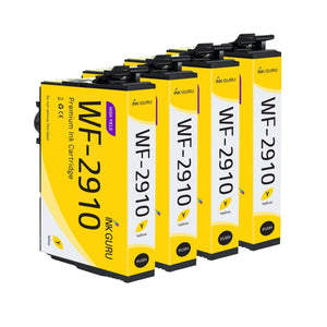 WF-2910DWF Yellow Ink - 4 pack of WF-2910DWF Ink - Compatible with Epson WF-2910DWF Printers