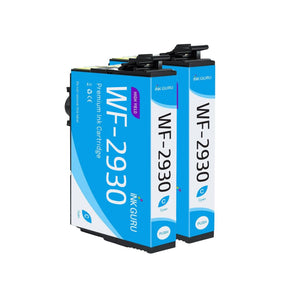 WF-2930 Cyan Ink - 2 Pack of WF-2930 Ink - Compatible with Epson WF-2930 Printers