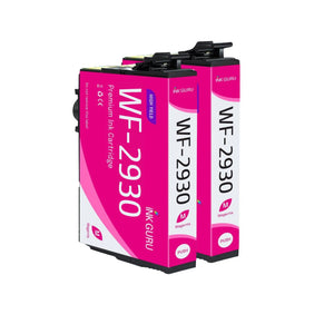 WF-2930 Magenta Ink - 2 Pack of WF-2930 Ink - Compatible with Epson WF-2930 Printers