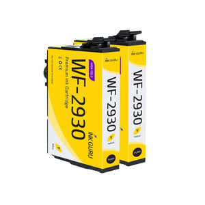 WF-2930 Yellow Ink - 2 Pack of WF-2930 Ink - Compatible with Epson WF-2930 Printers