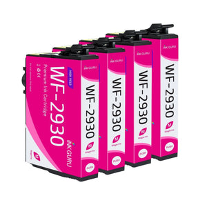 WF-2930 Magenta Ink - 4 Pack of WF-2930 Ink - Compatible with Epson WF-2930 Printers