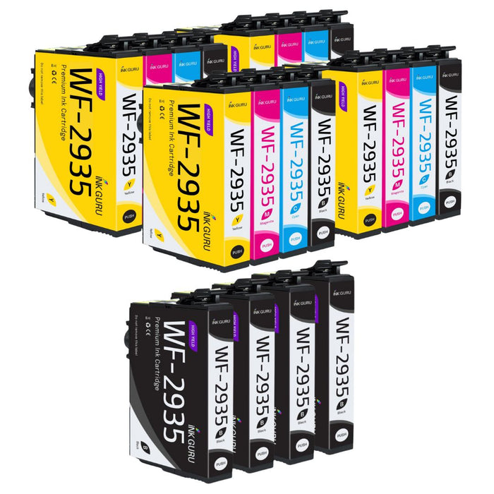 Epson WorkForce WF-2935DWF Ink - Pack of 20 4 Packs & 4 Blacks Value Multipack. High Capacity 604XL Compatible Ink Cartridges