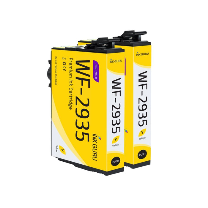 Epson WF-2935DWF Yellow Ink - Pack of 2 Yellow Value Multipack, High Capacity 604XL Compatible Ink Cartridges