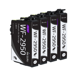 WF-2950 Black Ink - 4 Pack of WF-2950 Ink - Compatible with Epson WF-2950 Printers