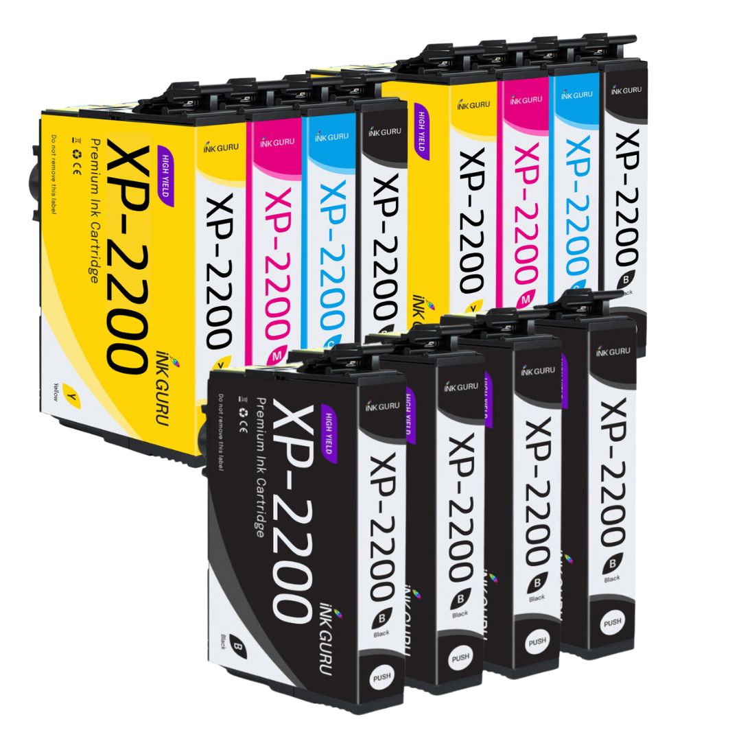 Epson XP-2200 Ink - Pack of 12 - 2 Sets & 4 Blacks Value Pack, High Capacity 604XL Compatible Ink Cartridges