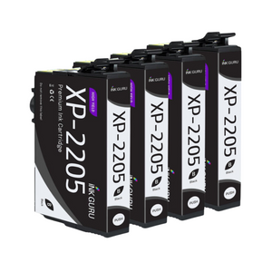 XP-2205 Black Ink - 4 Pack of XP-2205 Ink - Compatible with Epson XP-2205 Printers